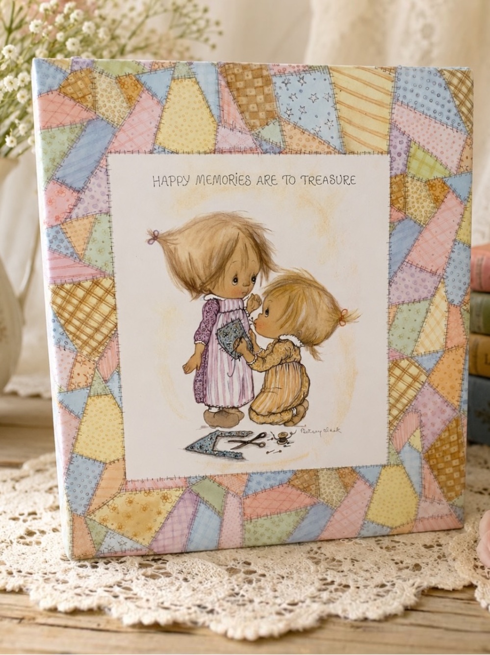 Vintage 1972 Hallmark Betsey Clark Photo Album Scrapbook 11x11 Quilted Unused